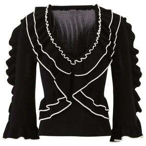 Ronny Kobo Shiva Ruffle Sweater